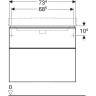 Тумба с раковиной GEBERIT SMYLE SQUARE 500.249.01.1+500.353.JR.1 пекан